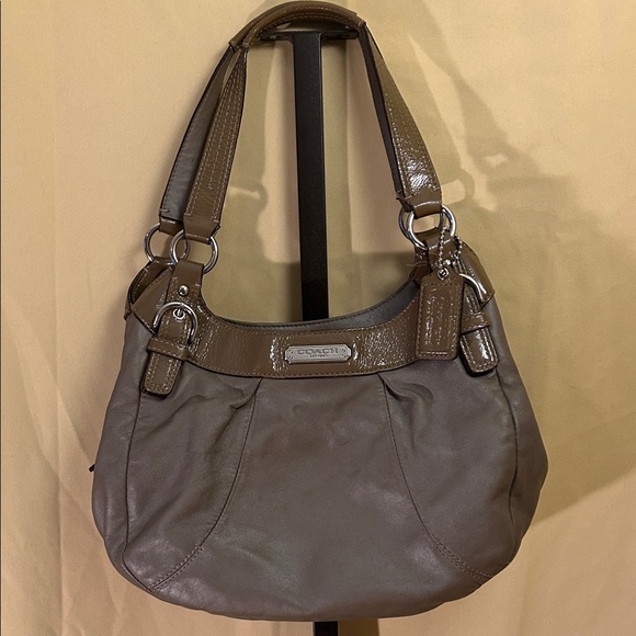 Coach Taupe Leather Shoulder Bag - Picture 1 of 6